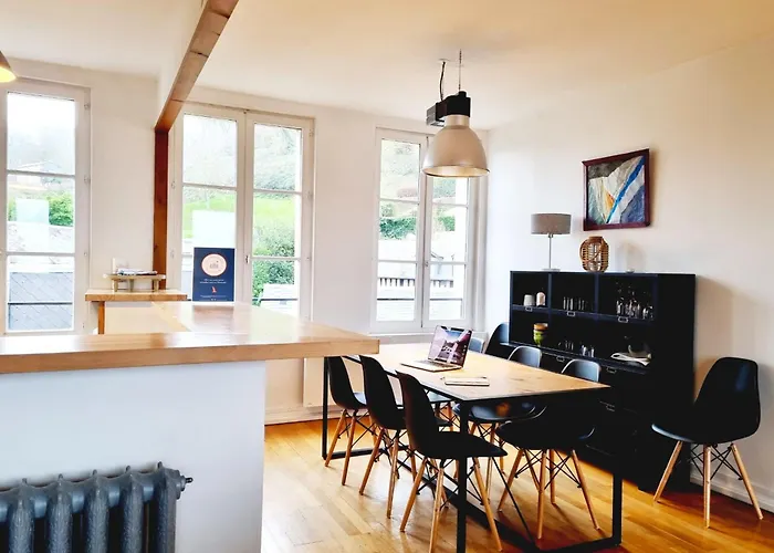 Vue Baie De Seine - Parking - Pont De Normandie 아파트 옹플뢰르